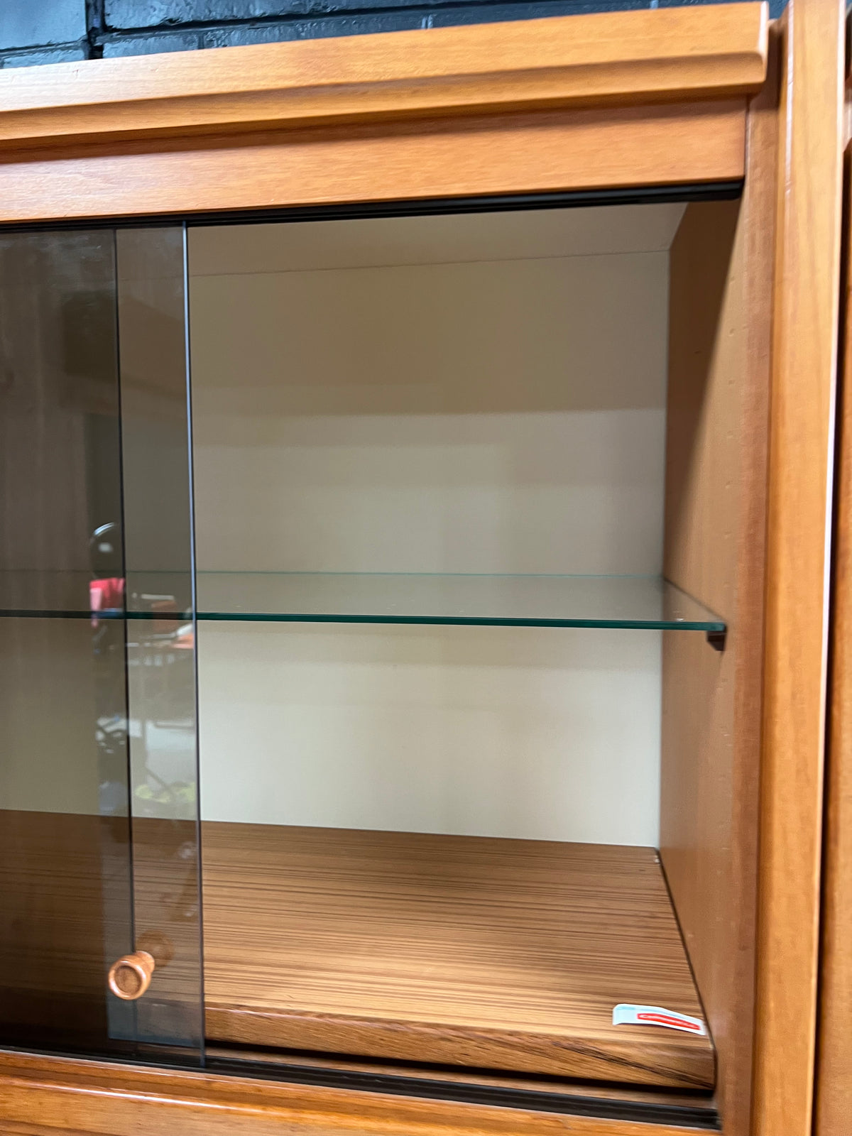 Pair of Vintage Chiswell Mid-Century Timber Display Cabinets with Cocktail Bar