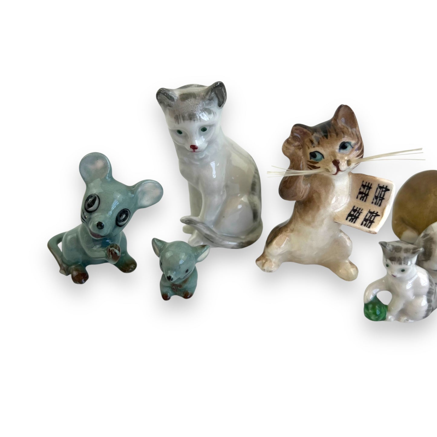 Cat & Mouse Ornament Vintage Lot