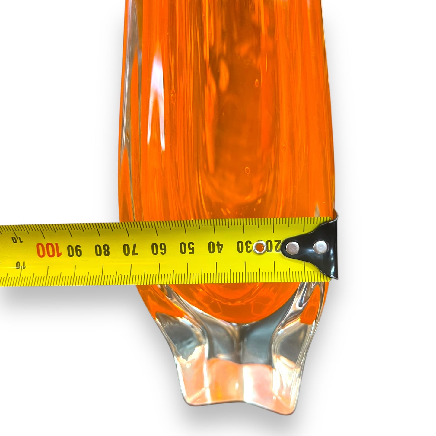 Orange Mid-Century Art Glass Vase