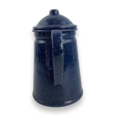 Blue Speckled Enamel Coffee Pot