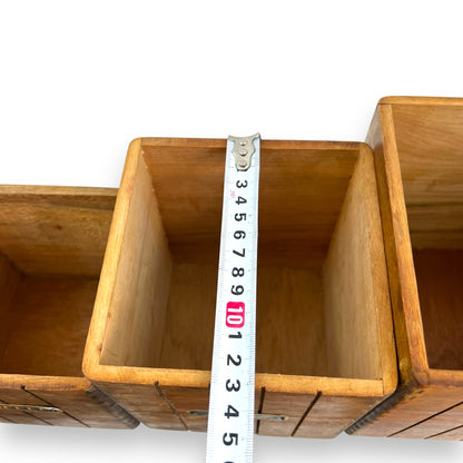 Wooden Kitchen Canister Set - Flour, Sugar, Coffee & Tea