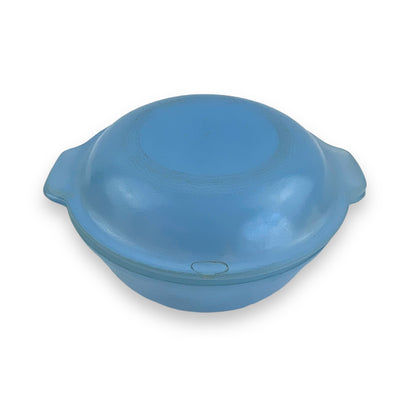 Blue Glass Agee Pyrex Bowl & Lid - Made in Australia