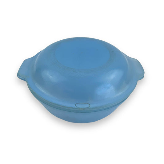Blue Glass Agee Pyrex Bowl & Lid - Made in Australia