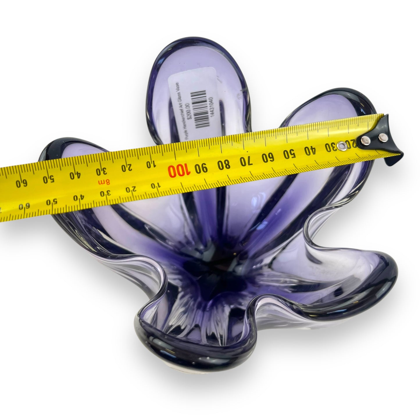 Purple Handkerchief Art Glass Vase