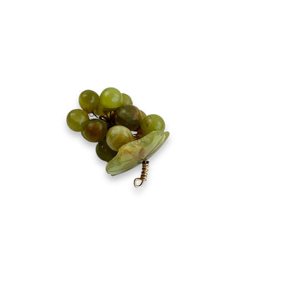 Jade Grape Cluster Pendant with Wire Wrap