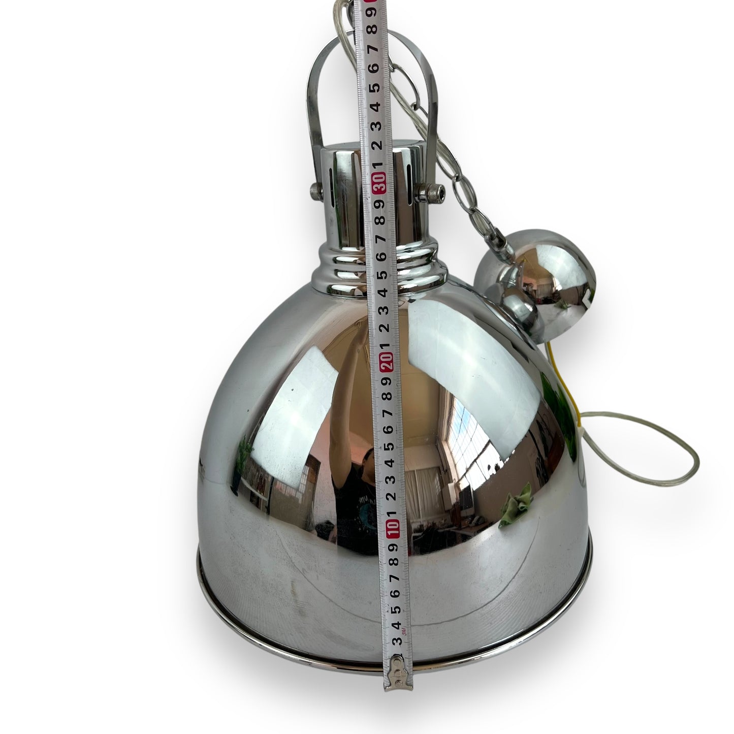 Chrome Shade Industrial Pendant Hanging Light