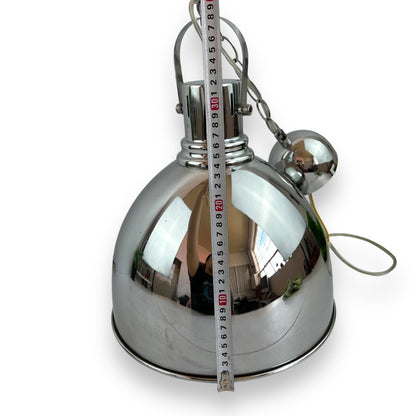 Chrome Shade Industrial Pendant Hanging Light