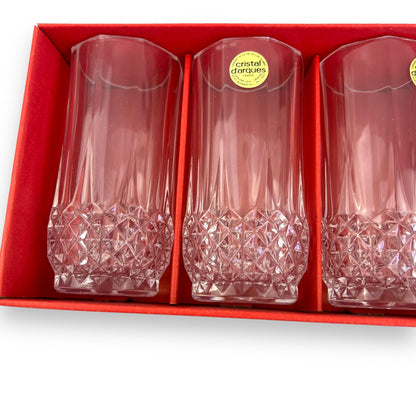 Set of 6 Vintage Cristal d’Arques Longchamp Highball Glasses