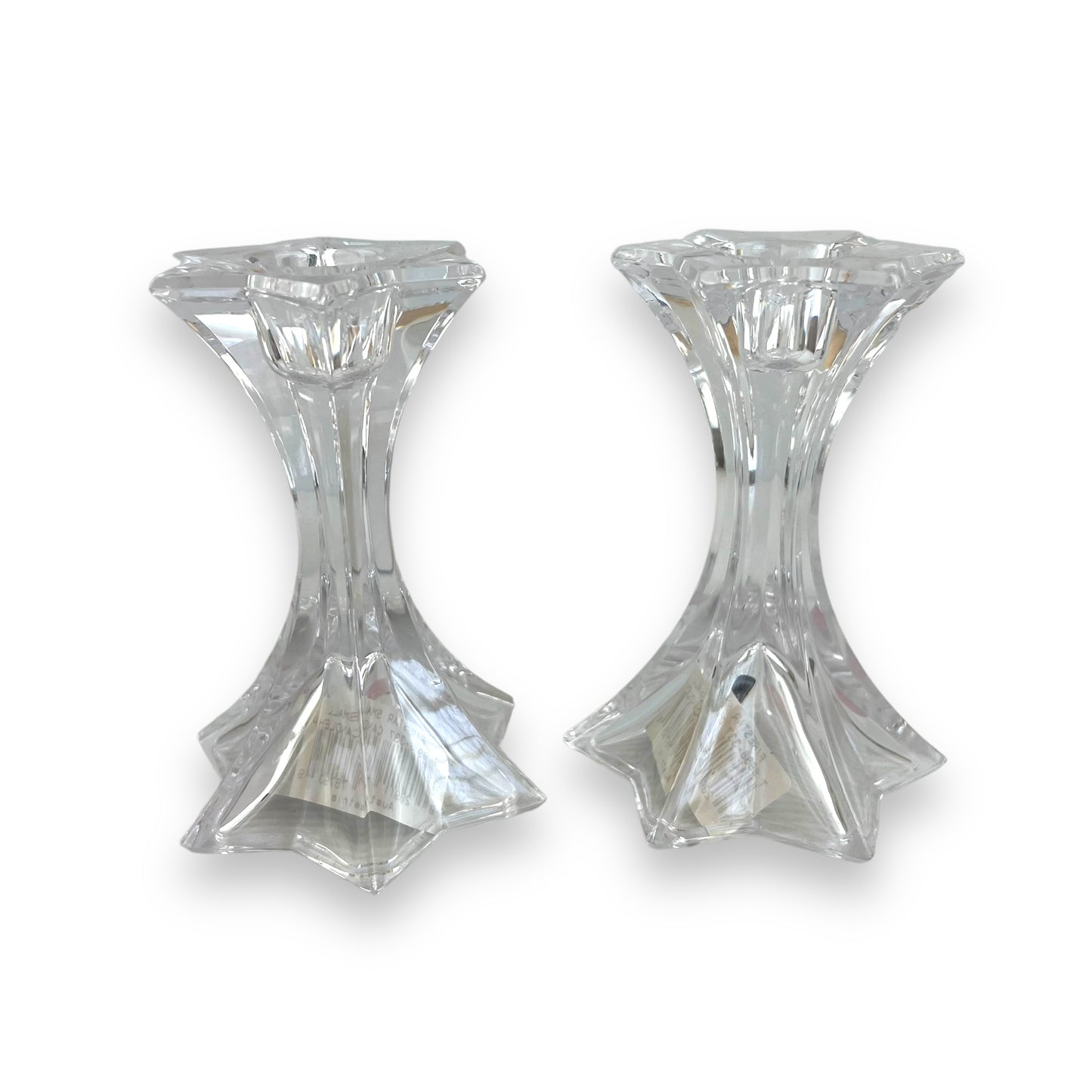 Mikasa Fire Star Crystal Candlestick Holders – Small Design (Set of 2)