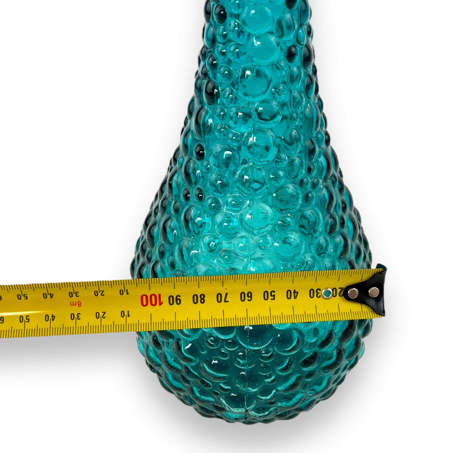 Teal Blue Hobnail Genie Bottle – Made in Italy