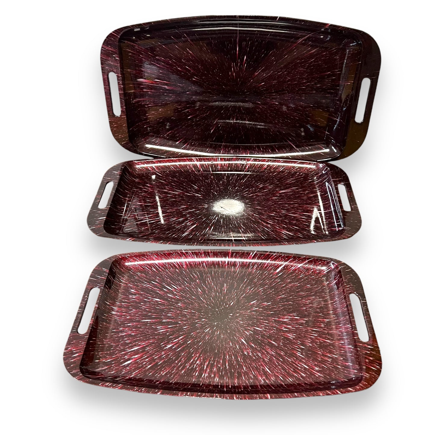Maruser Lacquer Ware Tray Set of 3 - Made in Japan