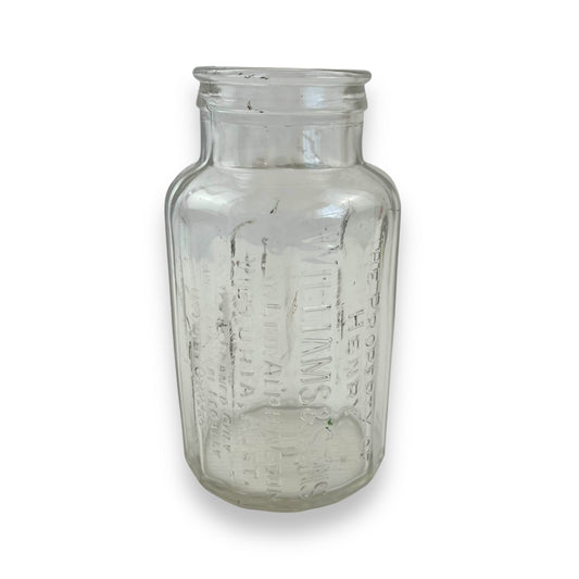 Henry Williams & Sons Glass Jar - Vintage Storage Container