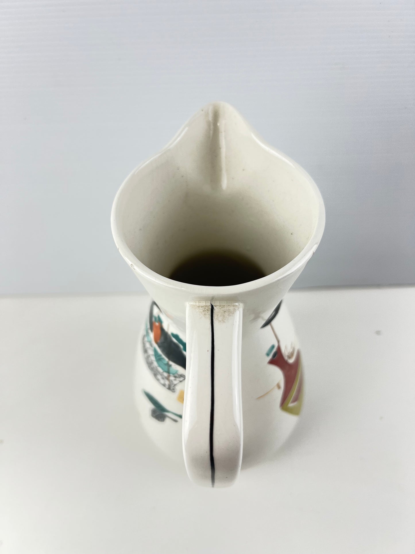 Mid-Century Abstract Fruit Ceramic Jug