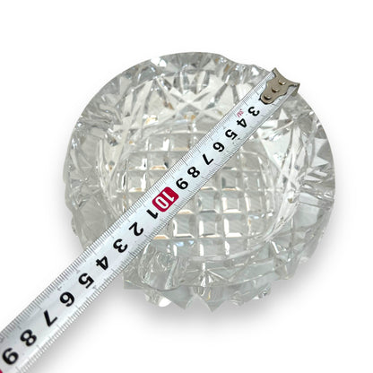 Heavy crystal cut glass ashtray