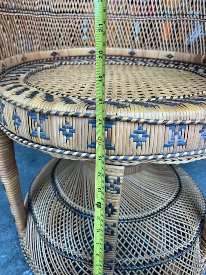 Cane Peacock Chair – Ornate Woven Rattan Statement Chair