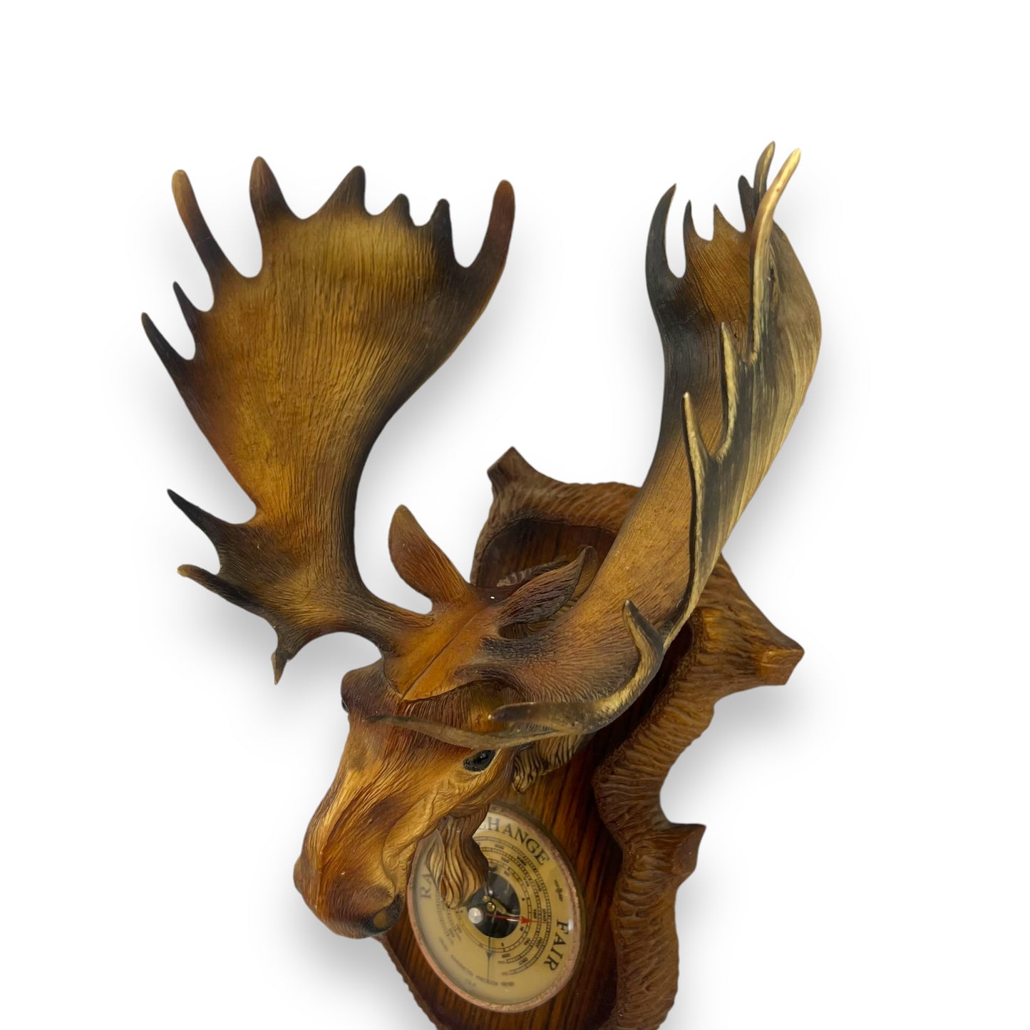 Norwegian Moose Barometer | Scandinavian Mid-Century Wall Weather Station | 1970s
