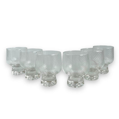 Crown Corning “Regis” Swirl 9cm tall Glass Set of 6