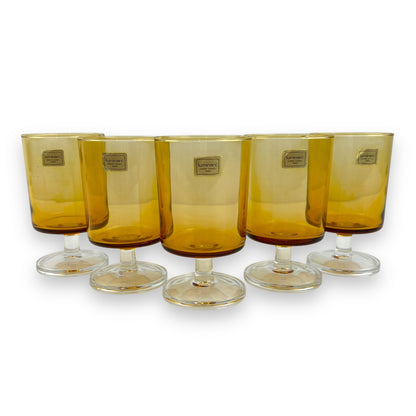 Luminarc Amber Glass Set of 5 - Made in France