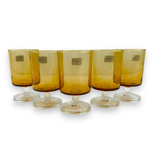 Luminarc Amber Glass Set of 5 - Made in France