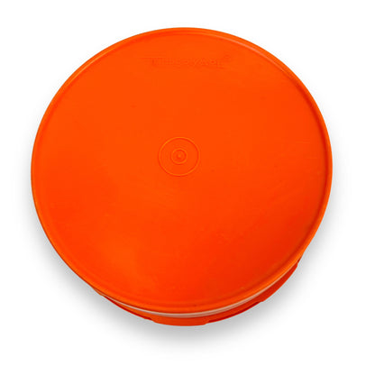 Round Orange Tupperware Storage Container