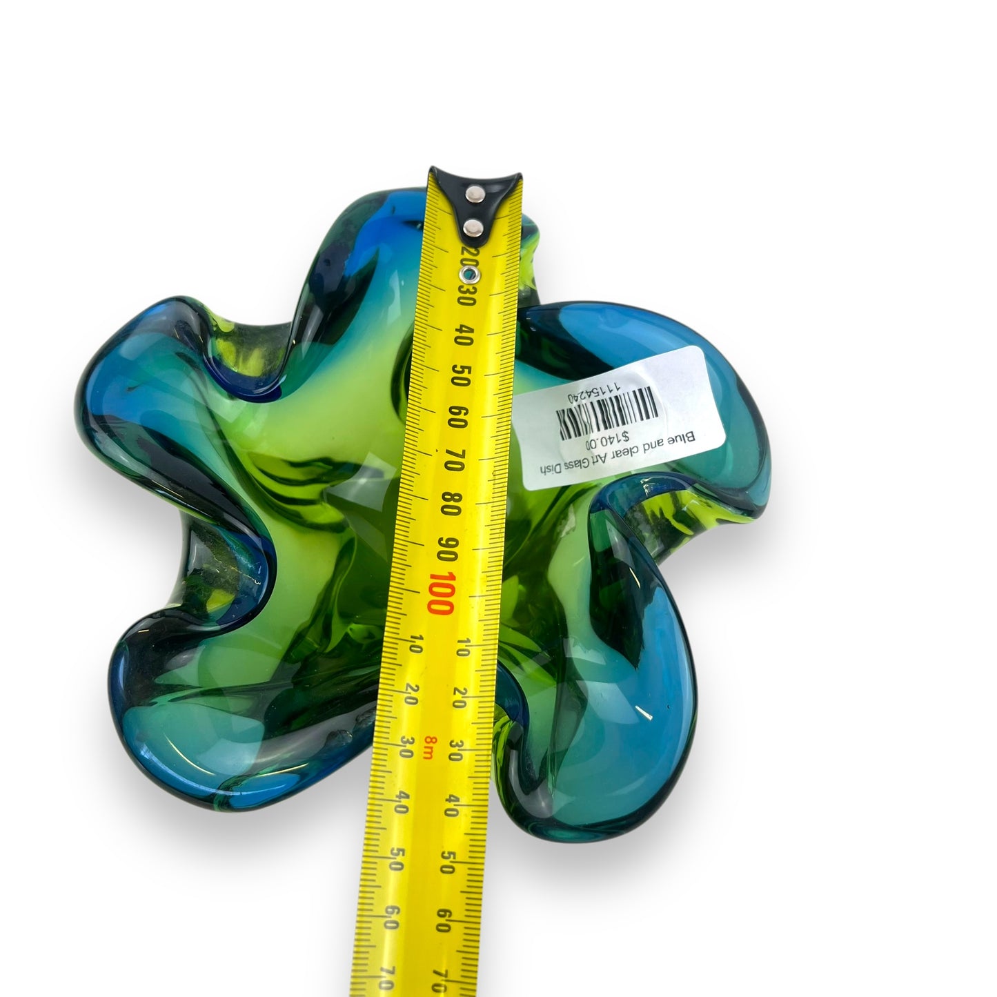 Blue and Green Art Glass Dish