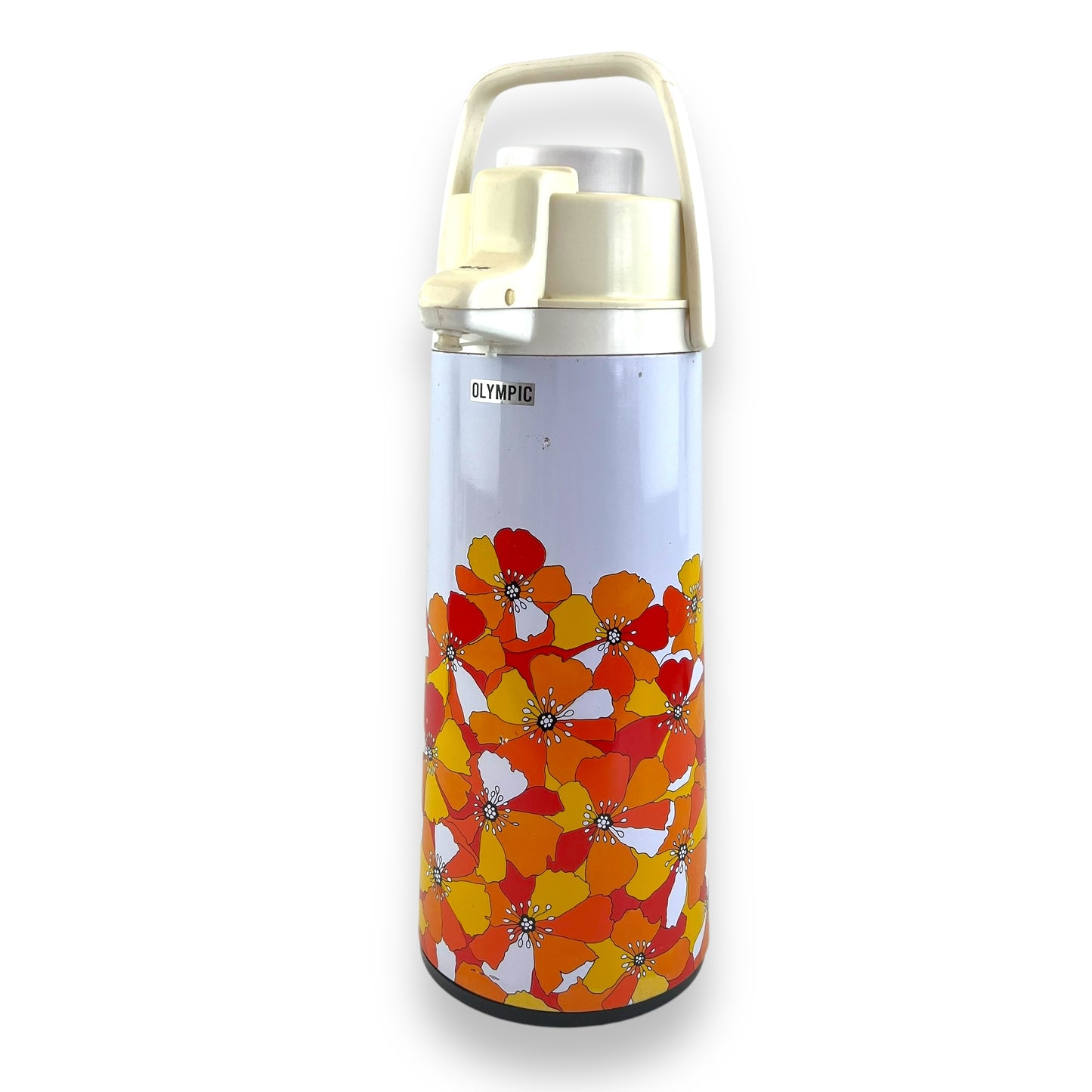 Orange and Yellow Flower Airpot Drink Dispenser