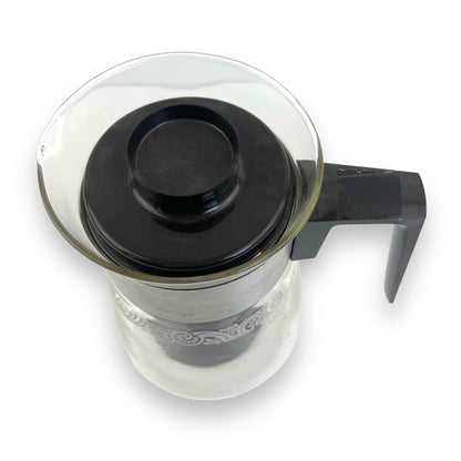 Pyrex Glass Coffee Pot Black Handle