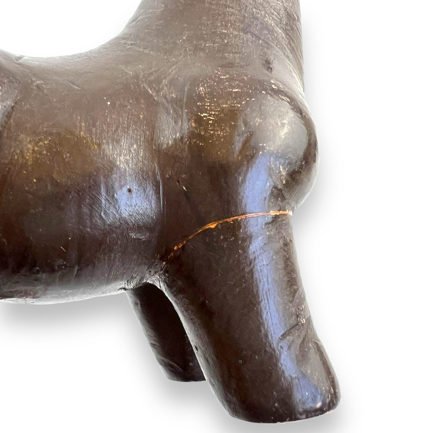 Lujo Vodopivec Handmade Ceramic Dark Brown Horse Sculpture