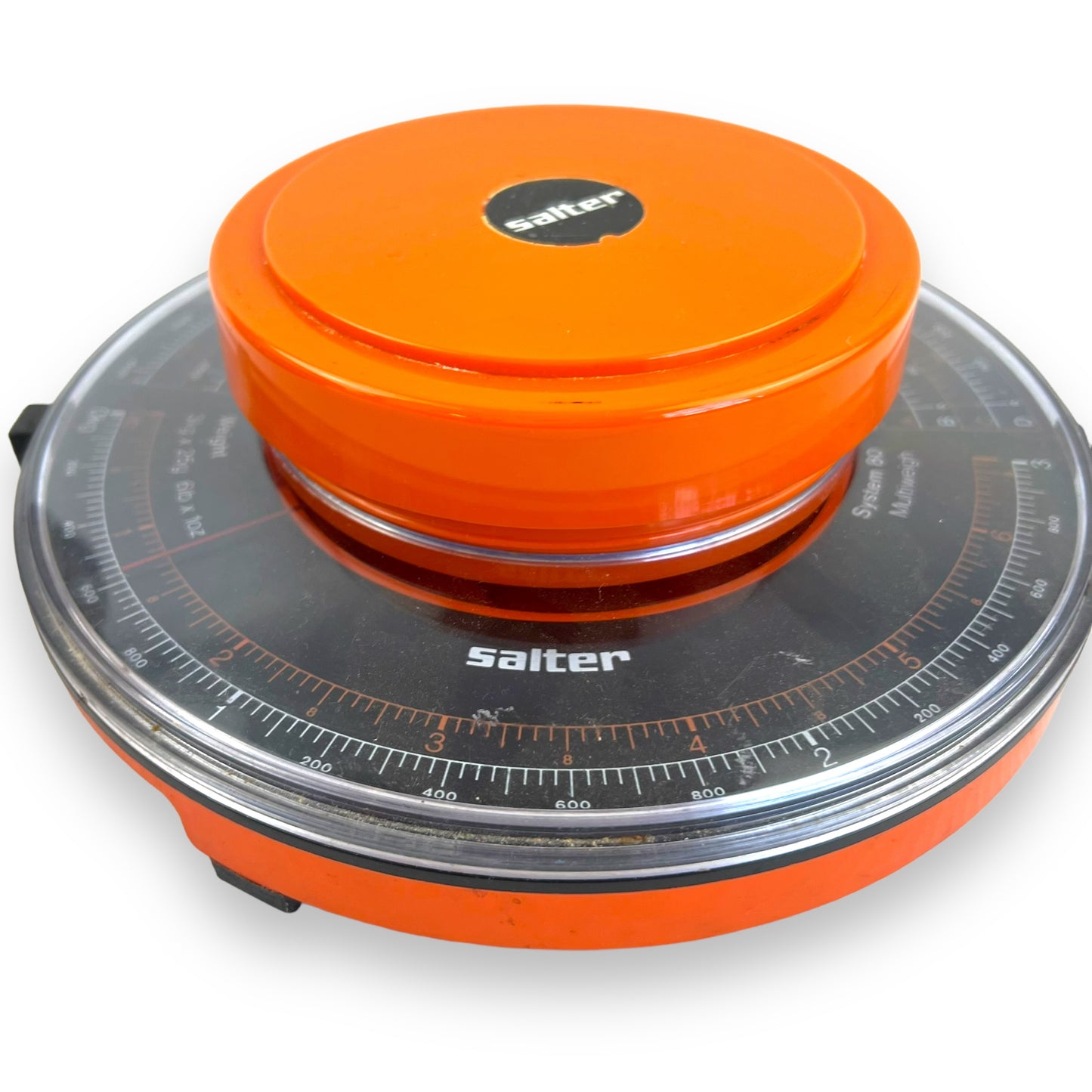 Salter Orange and Black Kitchen Scale with Large Bowl