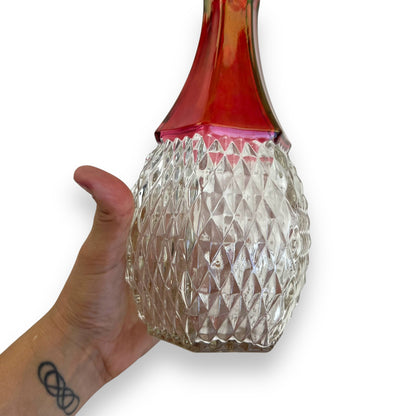 Indiana Glass King's Crown Diamond Point Decanter