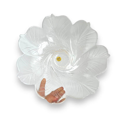 Crystal D’Arques France Large Flower Serving Bowl