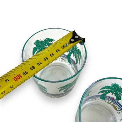 Palm Tree Plastic Tumbler Set of 3