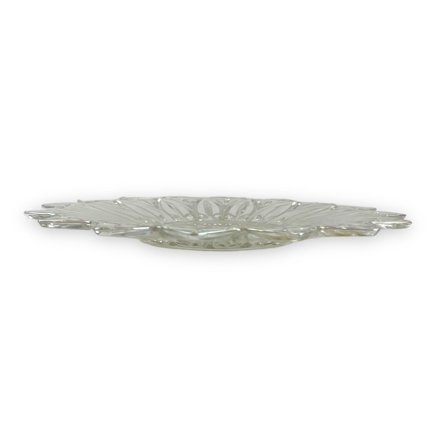 Carnival Federal Glass Petal Iridescent Platter Serving Plate
