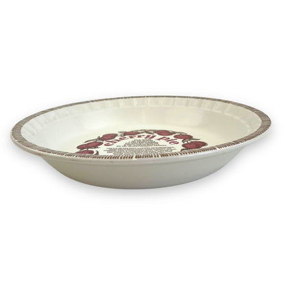 Cherry Pie Recipe baking dish - Made in USA