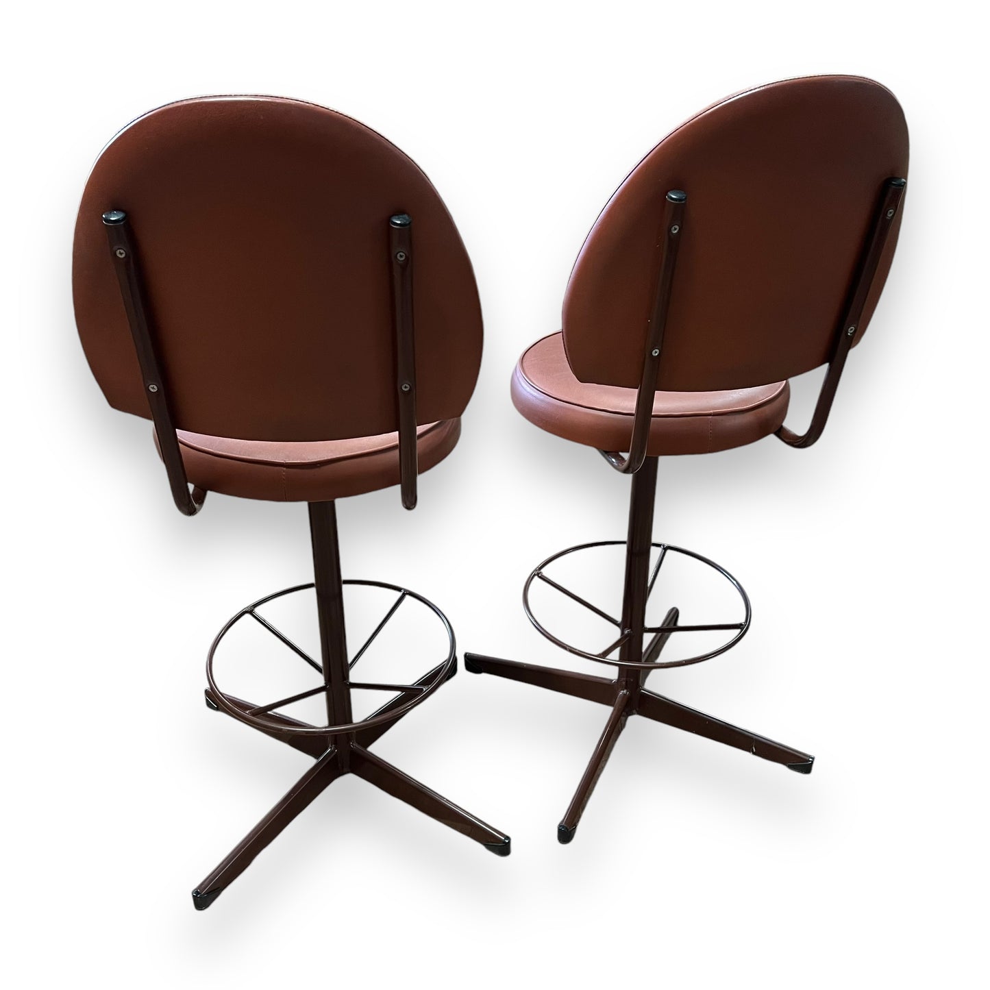 Brown Swivel Barstool set of 2