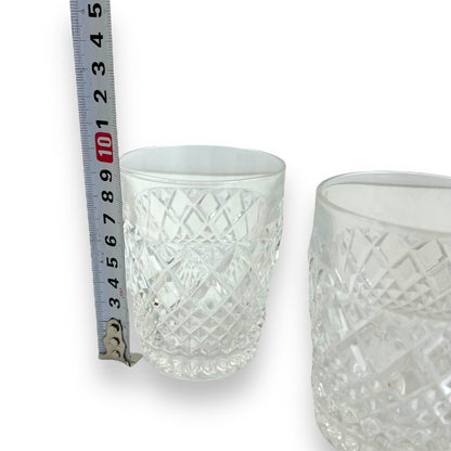 Crystal Cut Glass Set of 4 Whiskey Glasses