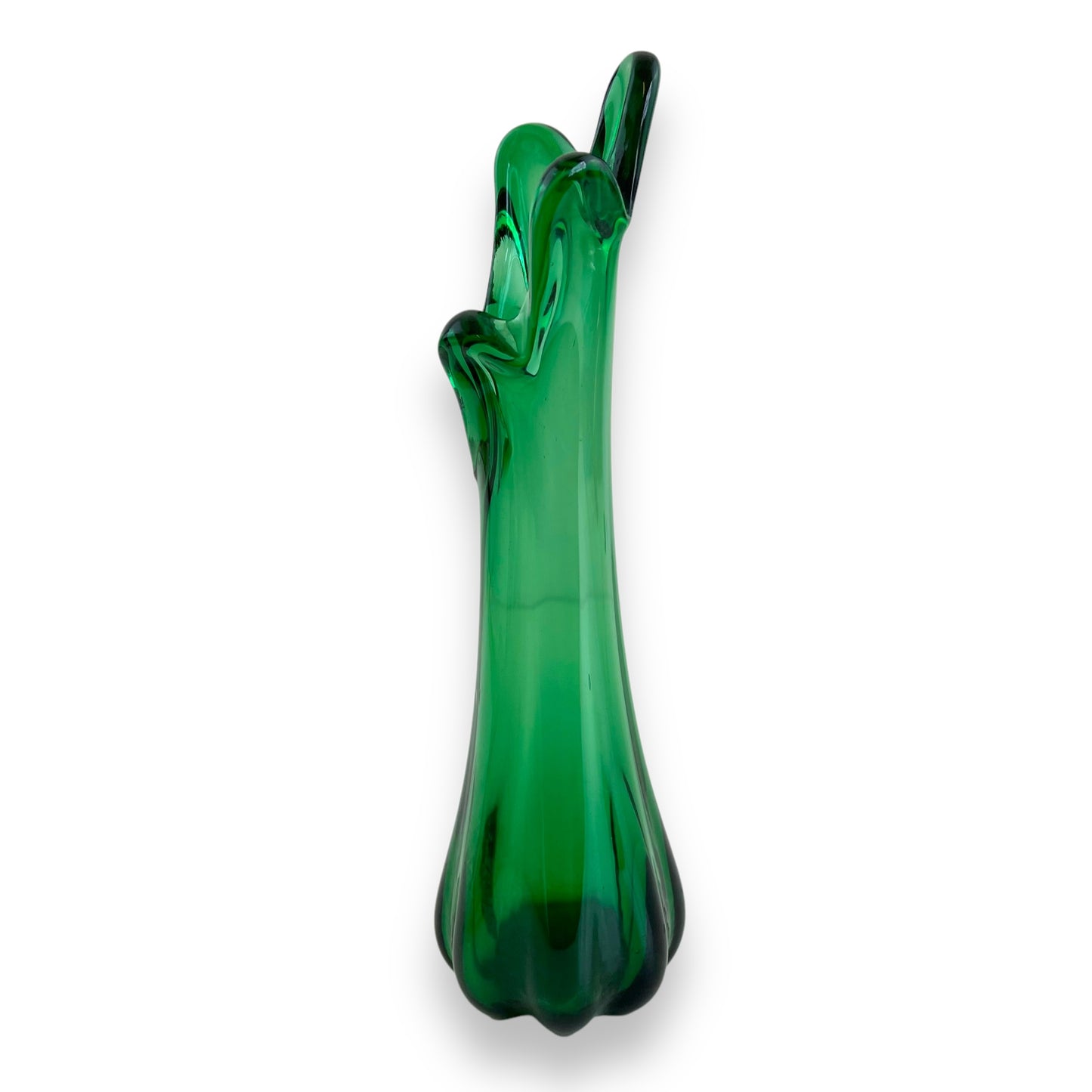 Green Finger Glass Vase