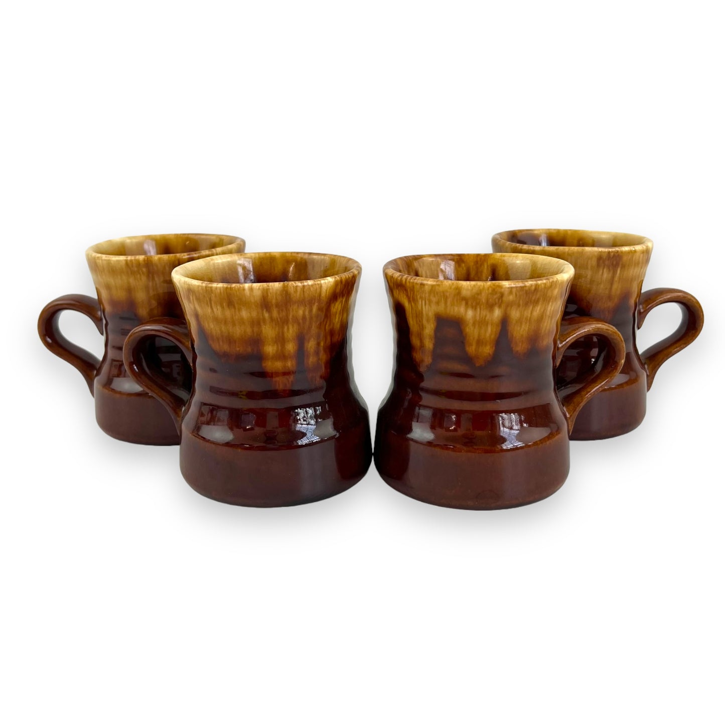 Brown Drip Glaze Mug Set of 4