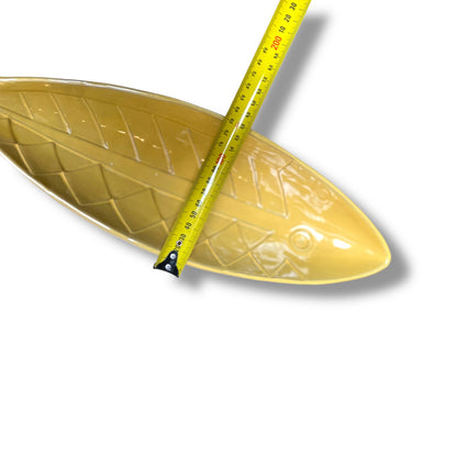 Gabriel Ceramic Yellow Fish Dish — Mid-Century Swedish Design