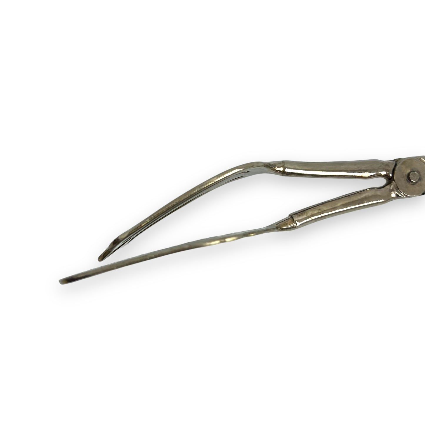 Vintage dessert serving silver scissor tong spatula utensil