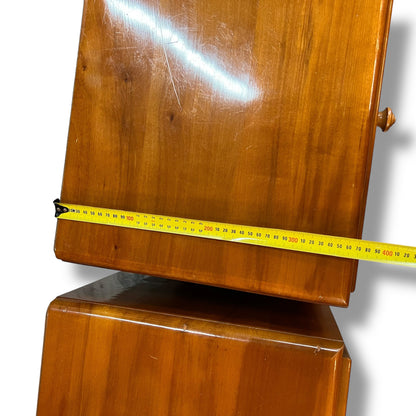 Pair of Vintage Timber Bedside Cabinets with Drawer & Cupboard