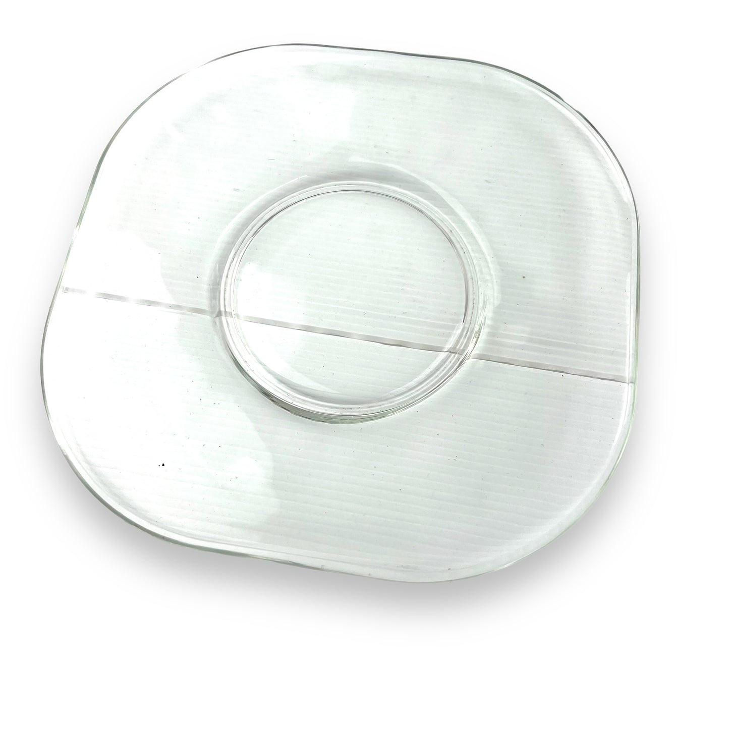 Joe Colombo Italian Arno Glass Trio: Salad plate, teacup & Saucer