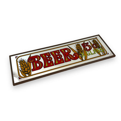 Beer 5cents Glass Mirror Framed Bar Sign