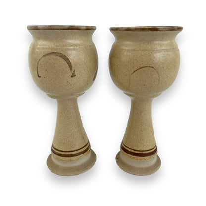 Ceramic Wine Goblet x2