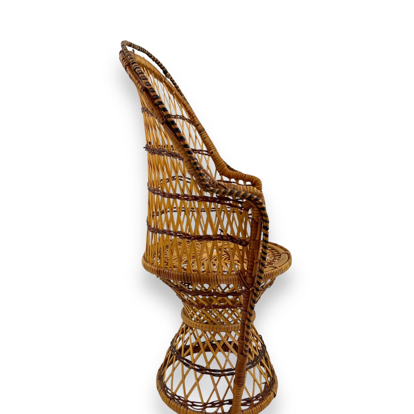 Cane Peacock Dolls Chair