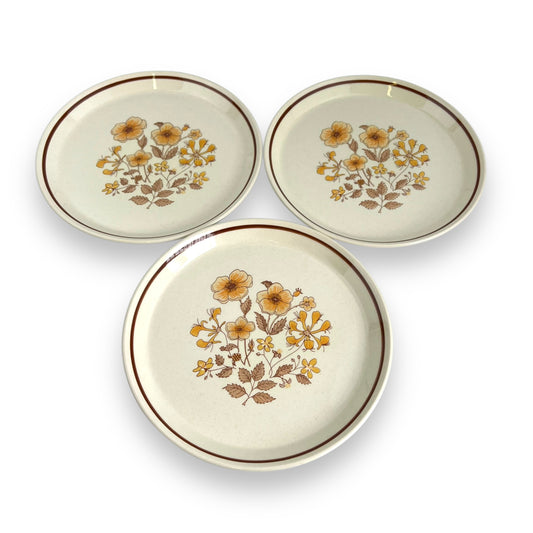 Tranquility by Crown Lynn - Vintage Dinner Plate Set of 3 (Made in New Zealand)