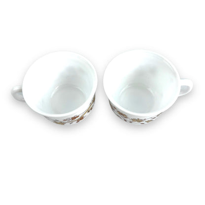 Arcopal Brown Onion Pattern Cup Set of 2