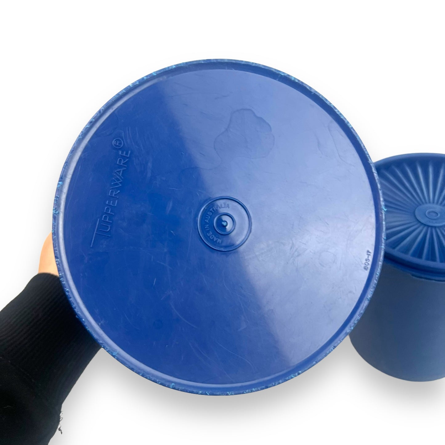 Retro Blue Tupperware Storage Container set of 2