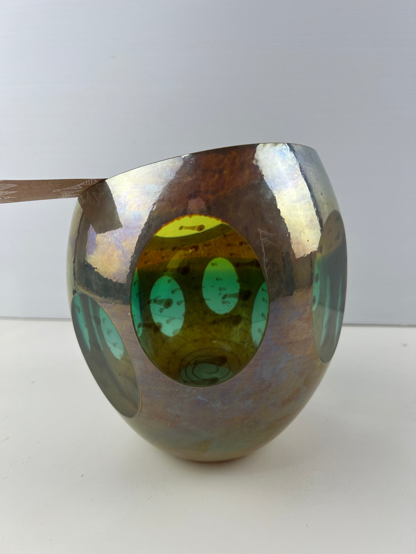Molten Jewel Vase – Hand Blown Art Glass by Global Views, Made in Poland