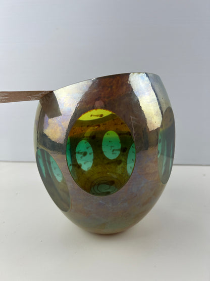 Molten Jewel Vase – Hand Blown Art Glass by Global Views, Made in Poland